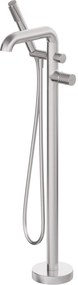 Baterie pentru cada freestanding, otel, cu set de dus, Deante Silia Hexa Crom