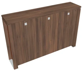 Dulap mediu Verno+ S 200 x 46 x 130 cm, nuc / portocaliu