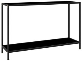 vidaXL Masă consolă, negru, 120 x 35 x 75 cm, sticlă securizată