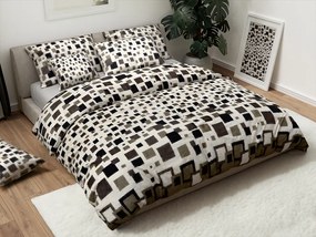 Lenjerie cocolino LUXOR alb-gri Dimensiune lenjerie de pat: 70 x 90 cm | 140 x 200 cm