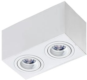 Spot aplicat tavan/plafon stil modern Brant 2 SQUARE alb
