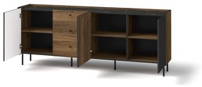 Comodă Phelan P6 (Nuc warmia + Negru). 1062536