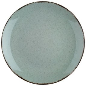 Set de masă, 24 piese, verde, din porțelan