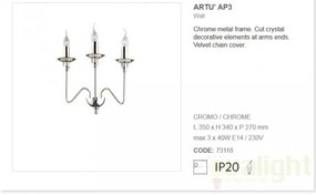 Aplica de perete 3 brate crom ARTU AP3 073118