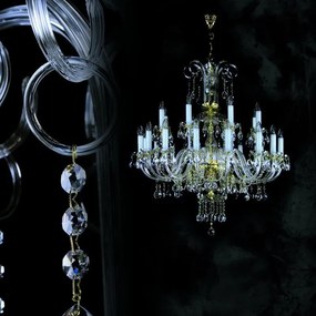 Candelabru XXL cu 24 brate Cristal Bohemia Exclusive ROMA XXIV.