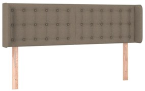 3119204 vidaXL Tăblie de pat cu aripioare gri taupe 147x16x78/88 cm textil