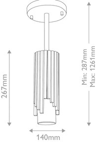 Elstead MARVELE-MP-AB-OPAL - Pendul cu tijă MARVELE 1xE14/40W/230V auriu