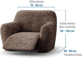 Gaico Huse bielastice VITTORIA maro fotoliu de relaxare (l. 70 - 90 cm)