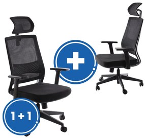 Scaun de birou Falco 1 + 1 GRATUIT, negru