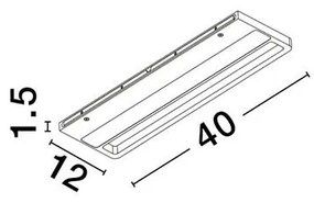 Aplica LED stil ambiental PABLO alba L-40cm, NVL-9060258