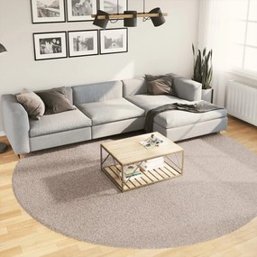 vidaXL Covor pufos &quot;PAMPLONA&quot; cu fire înalte, bej modern, Ø 280 cm