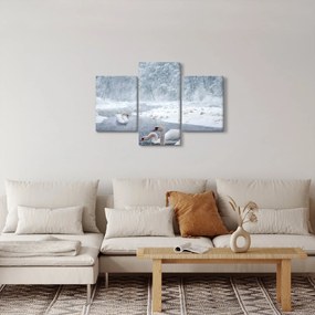 Tablou cu lebăde (90x60 cm)
