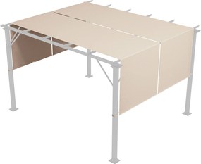 Outsunny Copertină Pergolă Rezervă UV 3x3(m) 4.9x1.2m Ușor de Instalat Kaki | Aosom Romania