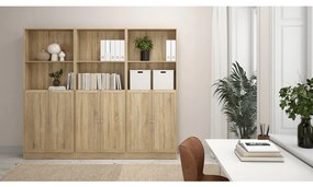 Dulap Bask 79 x 28,3 x 203,2 cm, uși combinate, stejar sonoma