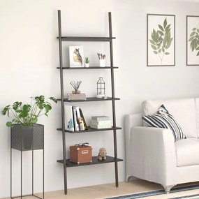 vidaXL Raft înclinat, cu 5 niveluri, negru, 64x34x185,5 cm