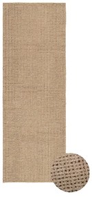 Covor tip traversă în culoare naturală lavabil, țesut manual din lână 80x230 cm Unexpected Wool – Lorena Canals
