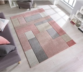Covor Flair Rugs Cosmos, 120x170 cm, roz-gri