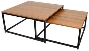 Set 2 buc măsuțe cafea Hustler Typ 1 (nuc + negru). 1075391
