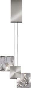 Pendul, Lustra suspendata LED metal platinum Quadro