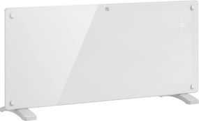 HOMCOM Aerotermă Electrică cu Temperatură Reglabilă, Termostat și Protecție la Supraîncălzire, 87x21,5x44,5 cm, Alb | Aosom Romania