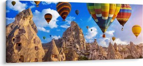 Tablou - Baloane cu aer cald, Cappadocia, Turcia. (120x50 cm)