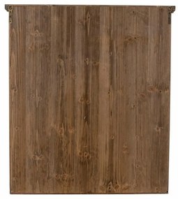 Vitrina albastra, din lemn cu aspect vintage, 3 rafturi, Hazem
