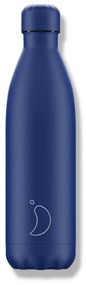 Sticlă termos Chilly's Bottles - albastru mat 750ml, ediția Original