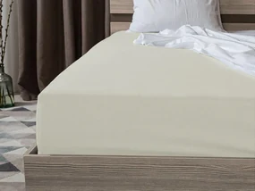 Cearsaf Jersey cu elastic 180 x 200 cm crem