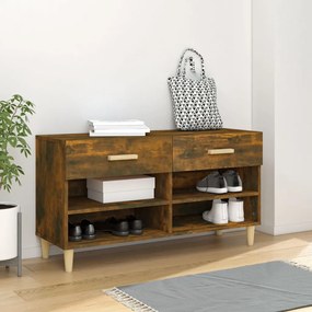 vidaXL Pantofar, stejar fumuriu, 102x35x55 cm, lemn compozit