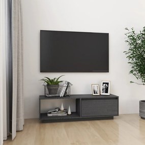 Comoda TV, gri, 110x30x33,5 cm, lemn masiv de pin 1, Gri