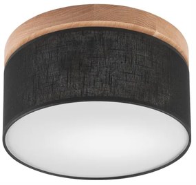 Plafonieră BELLADONNA Brilagi 1xE27/15W/230V d. 30 cm negru/stejar