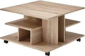 Masuta LEVKE LIGHT, stejar sonoma, PAL, 76x76x44 cm