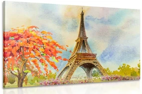 Tablou Turnului Eiffel în culori pastelate