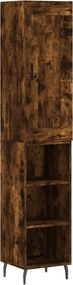 vidaXL Dulap înalt, stejar fumuriu, 34,5x34x180 cm, lemn prelucrat