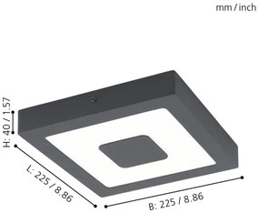 Eglo 96489 - LED Corp de iluminat IPHIAS LED/16,5W/230V