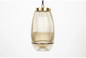 Lustră aurie cu abajur din sticlă ø 12 cm Robin - White Label