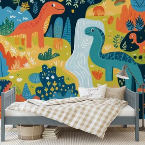 Fototapet - Dinozauri veseli (147x102 cm)