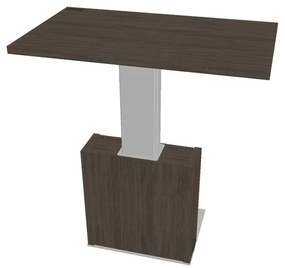 Masă de conferință reglabilă Verno+ 120 x 70 cm, stejar antracit