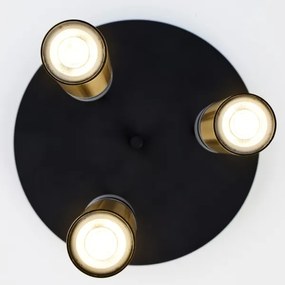 Lustră pe cablu Jupiter 2016 ALAS 3xGU10/10W/230V auriu/negru