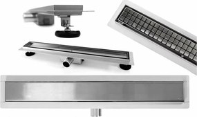 Set rigola pentru dus plus capac 100 cm Rea Pure Neo Inox