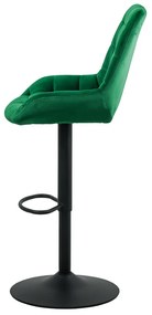 Scaun Bar Catifea ABS 145 Verde - Confortabil, Reglabil, Stabil