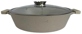 Cratita marmorata cu capac 40 CM RL-MR40ML Royalty Line - crem