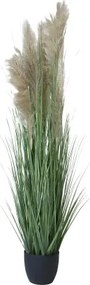 Plantă artificială decorativă, tip stuf verde, H170 cm, „Fleur”