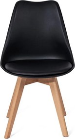 Set - 4 scaune de dining AVENBERG SKANDI - Negru
