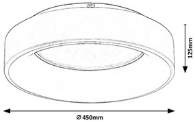 Plafoniera LED cu telecomanda design modern Adeline, 45cm 3928 RX
