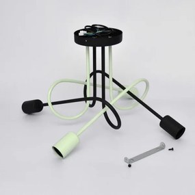 Lustră aplicată OXFORD 4xE27/15W/230V negru/verde