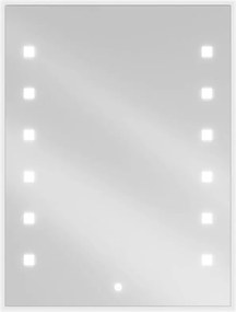 Mexen Ner oglindă de baie iluminată 60 x 80 cm, LED 6000K, anti-abur - 9809-060-080-611-00