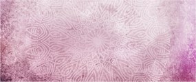 Tablou - Mandala pe zid roz (120x50 cm)