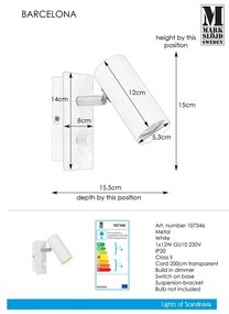 Aplică Markslöjd Barcelona, alb