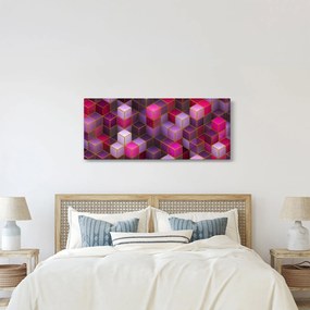 Tablou - Cuburi violet (120x50 cm)